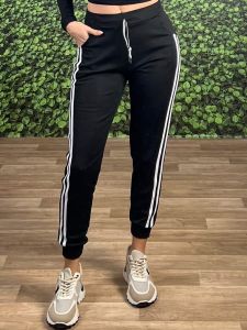 Side DoubleStripe SweatPants/Black
