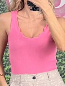 Knitted Waves Top/Pink