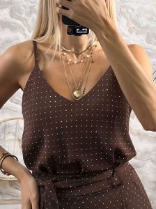 Lingerie Strass Top/Chocolat