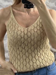 Lurex Knitted Top-8513/Gold