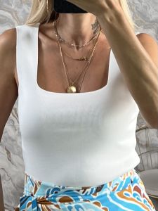 Knitted Top A/White
