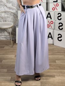 Super Wide Belt Pants-3263/Lilac