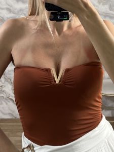 Strapless GoldVe Top-14876/Ecai