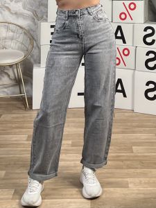 Mom Fit Jeans-7117/Grey