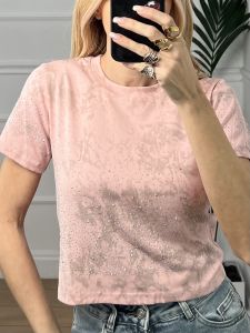 Tie Dye Strass T-shirt/Pink