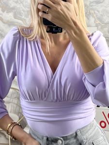 Elastic Bodysuit Monochrome/Lilac