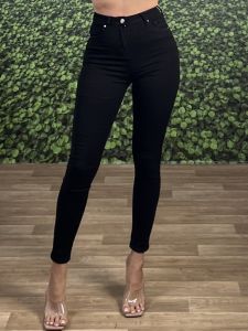Push Up Cotton Pants-6380/Black