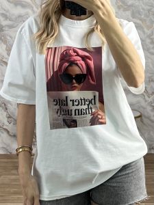 Better Late Oversized T-Shirt/White