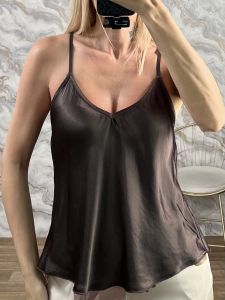 Satin Sleeveless Top-22943/Chocolat