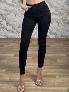 Soft Denim-Legging Pants-2259/Black