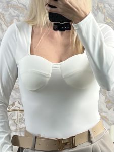 Lycra Cups Bodysuit/Vanilla