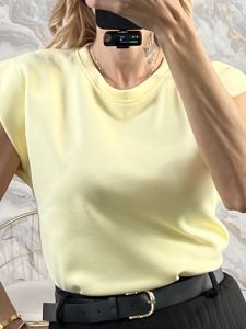 Viscose Sleeveless Top/Yellow