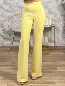 Elastic Cabbana HighWaist Pants/Yellow