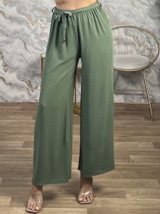 Wide Highwaist Belt Pants/Khaki