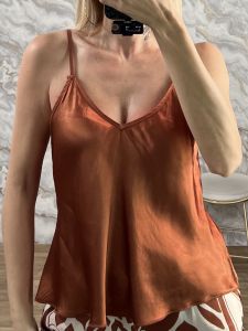 Satin Sleeveless Top-22943/Ecai