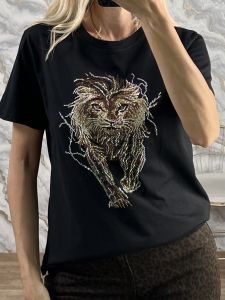 Strassed Lion T-Shirt-58/Black