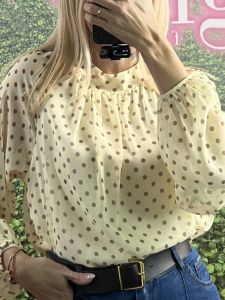 Polka Dots Top/Yellow