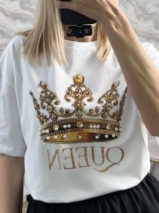 T-Shirt QUEEN Crown/White