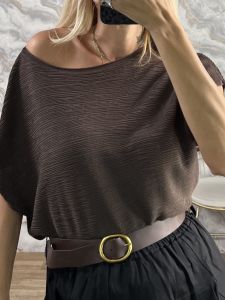 Viscose Knitted Top-26040/Chocolat