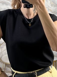 Viscose Sleeveless Top/Black