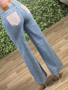 Pink Strassed Pocket Pants-6326/Pink