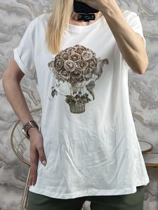 BouquetRoses Cotton T-Shirt-251/White