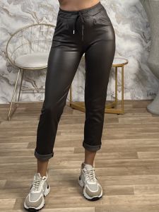 Soft Leather Pants-99997/Chocolat