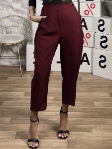 GLOW Highwaist Pants/Burgundy
