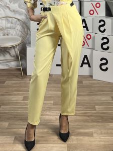 Side Belt Pants/Yellow