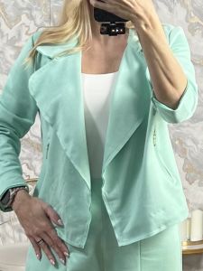 Σακάκι Short Suede/Mint