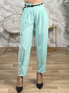 Office Cargo Pants/Aqua