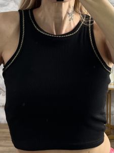 Cotton GoldenThread Top-0909/Black