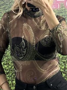 C-Through Paisley Top/Black