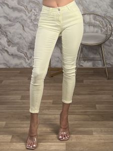 Push Up Cotton Pants-5780/Yellow