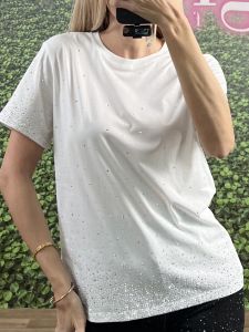 T-shirt Full Strass-311/White