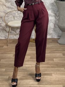 Office Cargo Pants/Burgundy