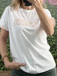 QUEEN Floral T-Shirt/White