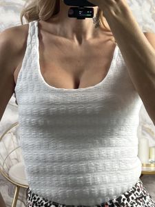 Textured Bodysuit-KK06/White