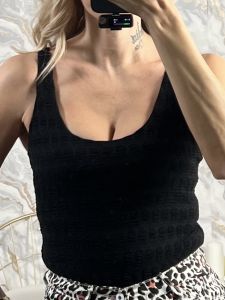 Textured Bodysuit-KK06/Black