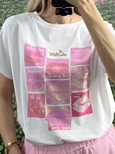 Love & Lips T-shirt/White