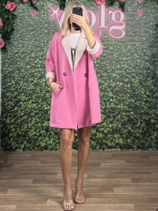 Two Buttons Coat/Pink