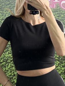 GLOW Stripe Top/Black