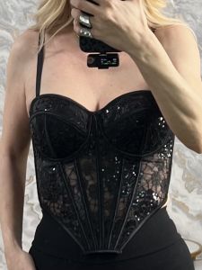 Corset Sequins & Lace/Black