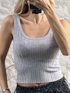 Knitted Rip Top-20032/Grey
