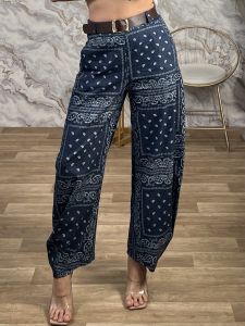 Soft Denim Wide Pants-97801/Multi