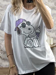 Cotton Snoopy T-Shirt/White
