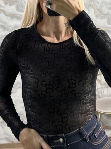 Gyn-Letters C-Through Bodysuit-511/Black