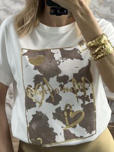 Mon Amour Cotton T-Shirt/White