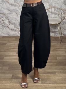 Barrel Belt Pants-14344/Black
