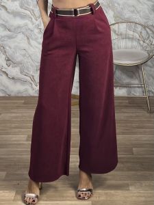 Lil-Cords TwoToned Belt Pants-24557/Burgundy
